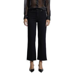 7 For All Mankind Womens Cropped Alexa Jeans 27 Black - NWT $188